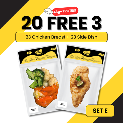 SET E [20 + FREE 3 Meal] High Protein Low Carb Meal
