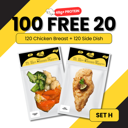 SET H [100 + FREE 20 Meal] High Protein Low Carb Meal