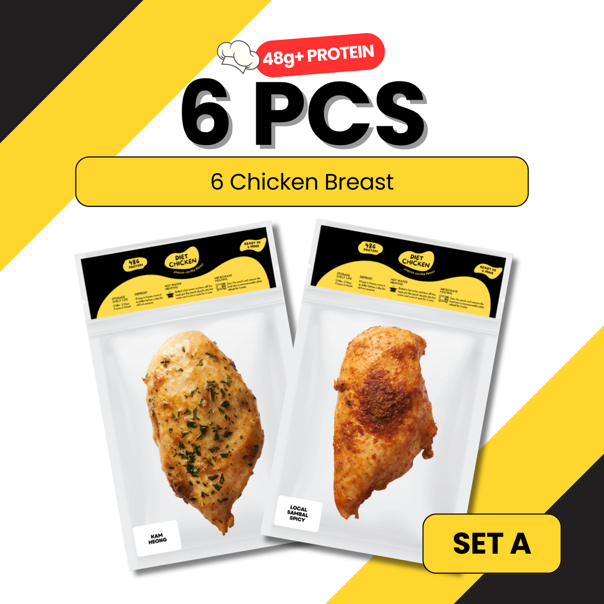 High Protein Chicken Breast 6 Pcs | Diet Chicken