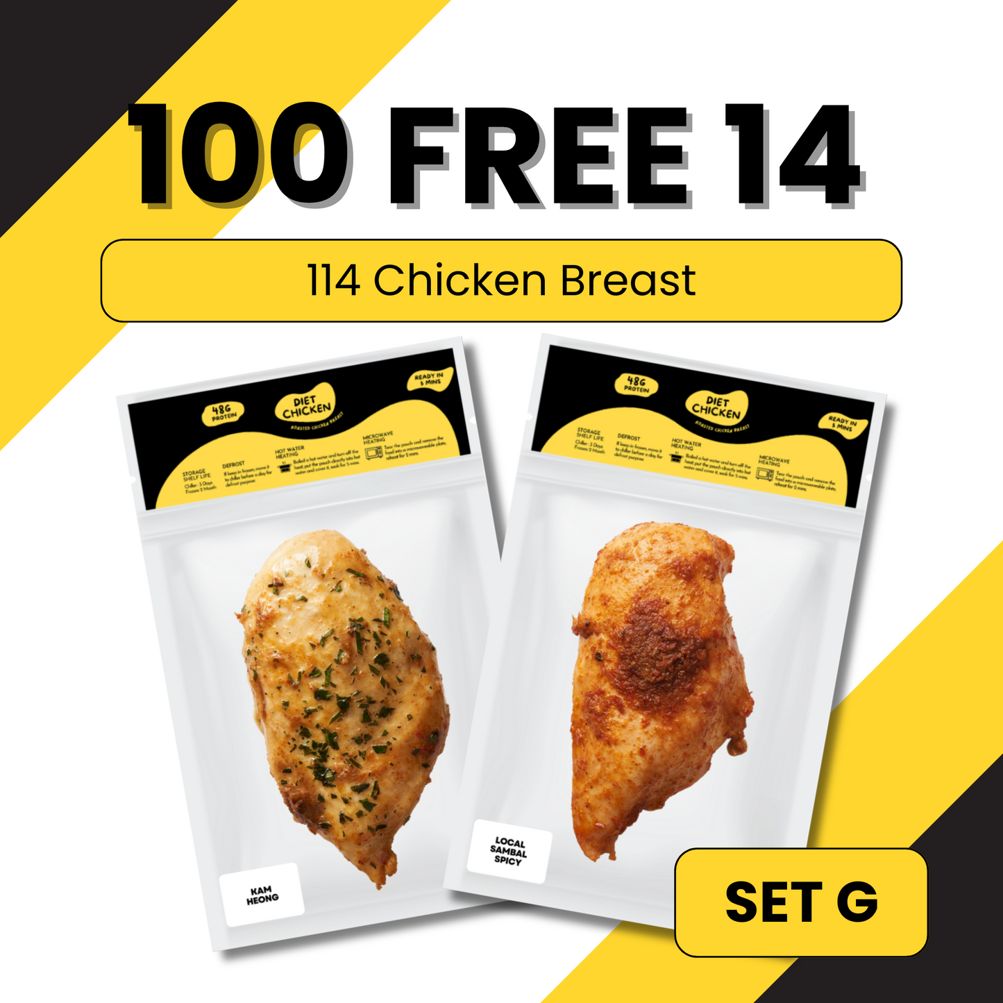 SET G [100 + FREE 14 Pcs] High Protein